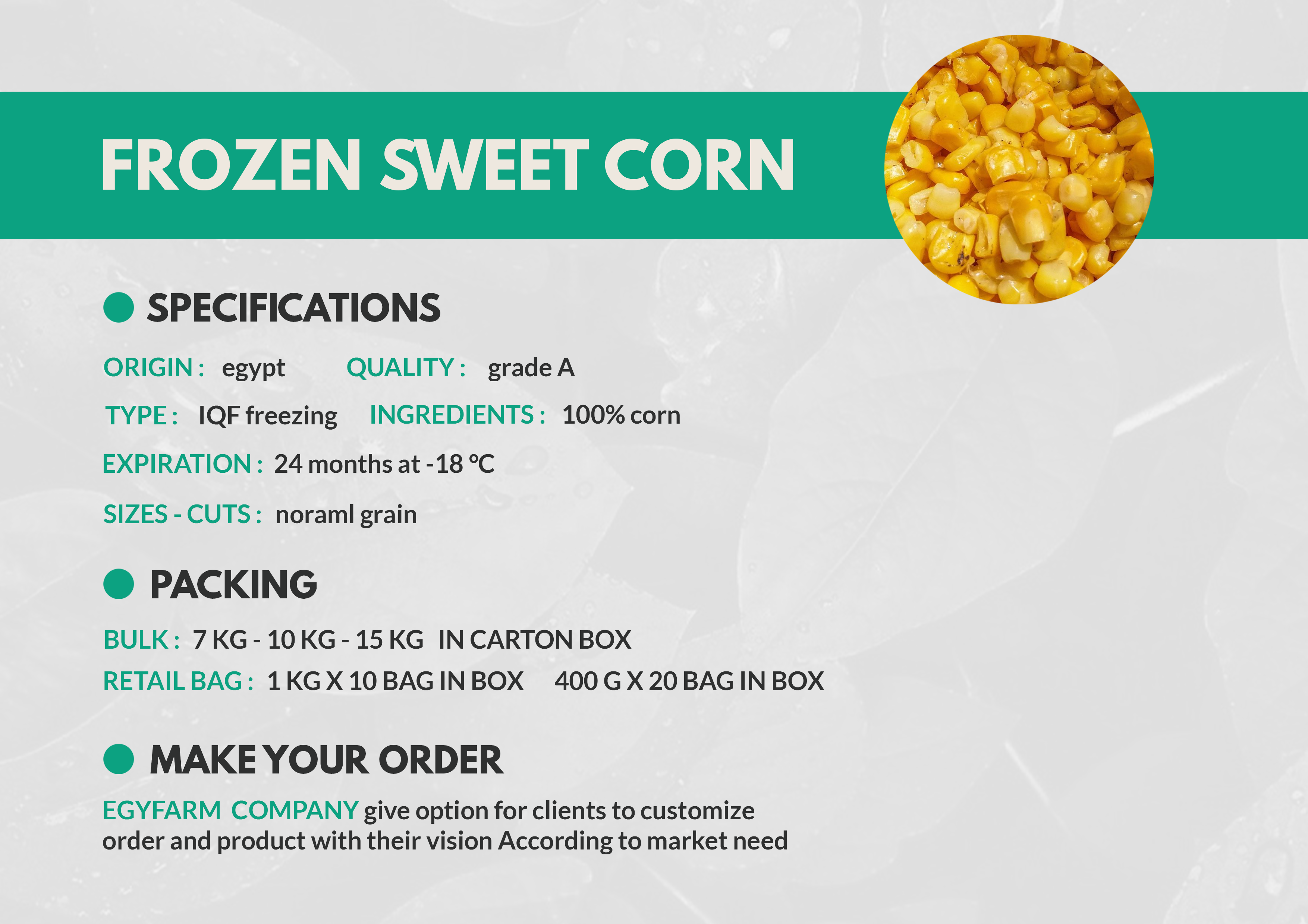 SWEET CORN